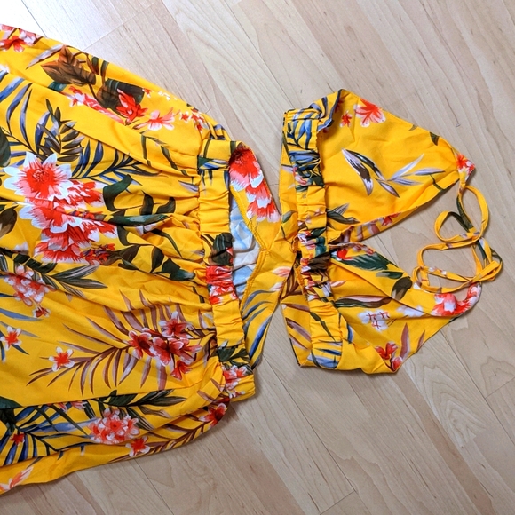 SHEIN Joyfunear Plunging Neck Floral Maxi Dress - Picture 6 of 7